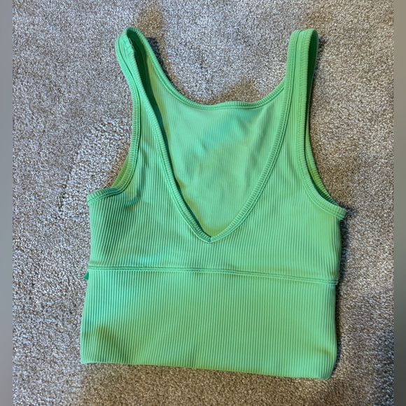 Lululemon women’s power pivot tank reversible light green lime green - Picture 5 of 5